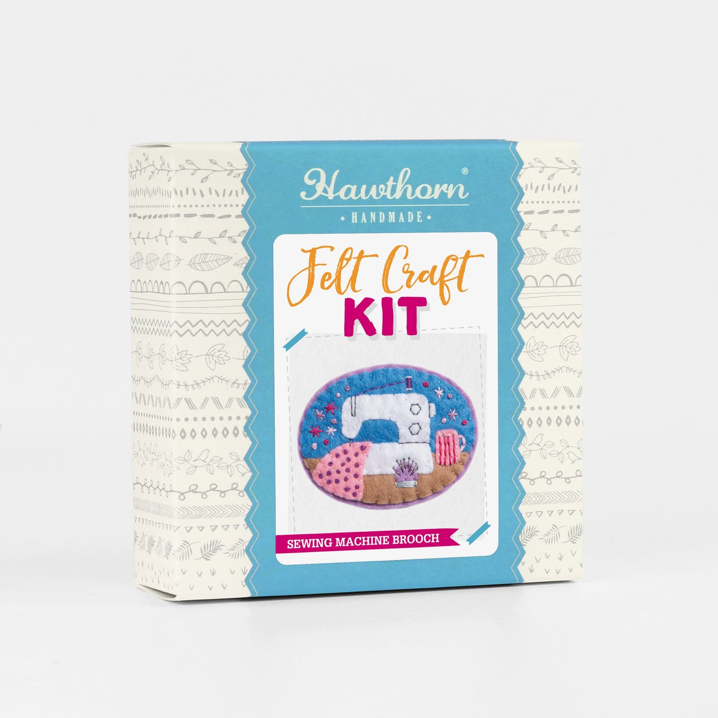 Sewing Machine Felt Craft Brooch Kit for Beginners