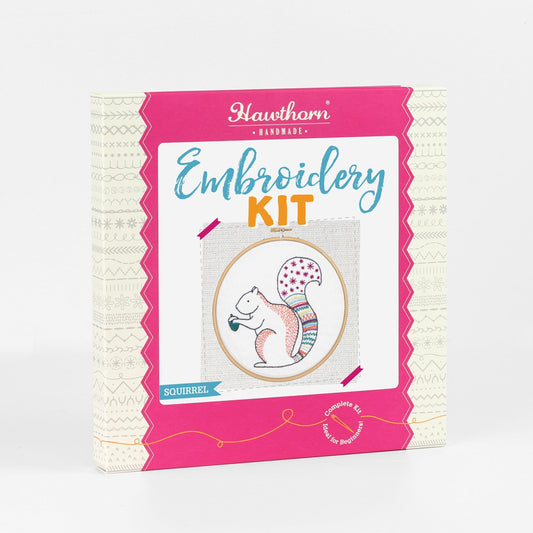 Squirrel Embroidery Kit for Beginners