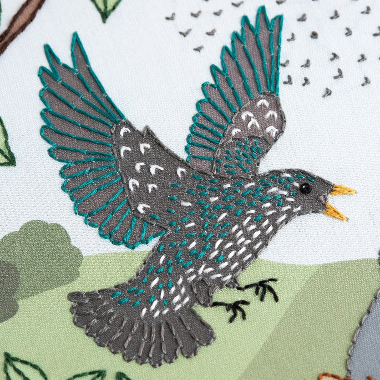 Starling Song Embroidery Kit for Beginners