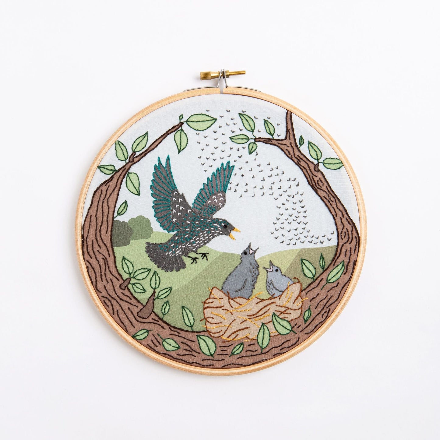 Starling Song Embroidery Kit for Beginners