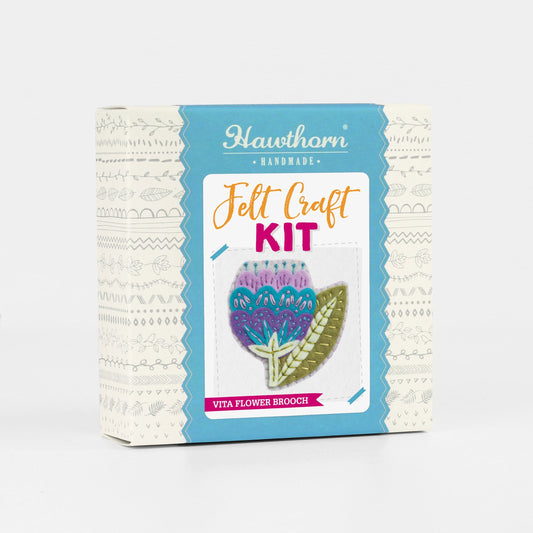Vita Flower Felt Craft Brooch Kit for Beginners