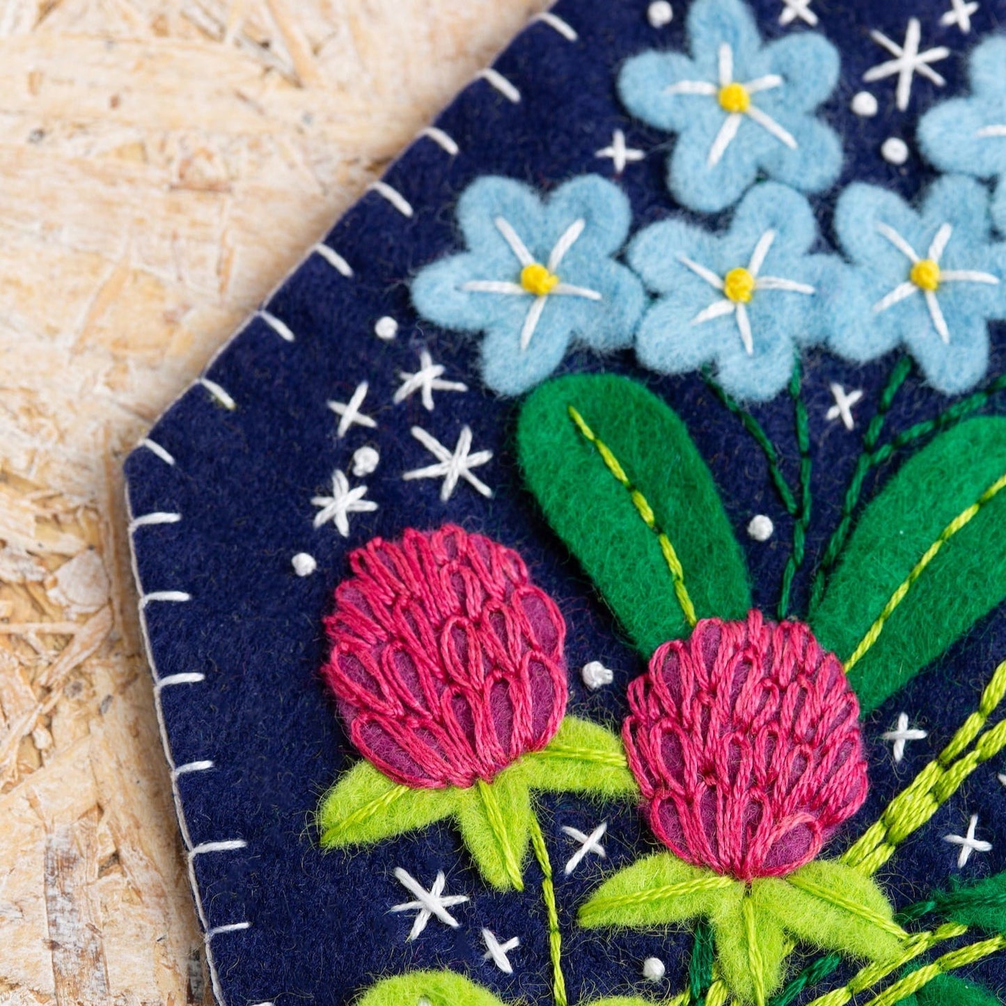 Wildflower Pennant Felt Craft Kit for Beginners