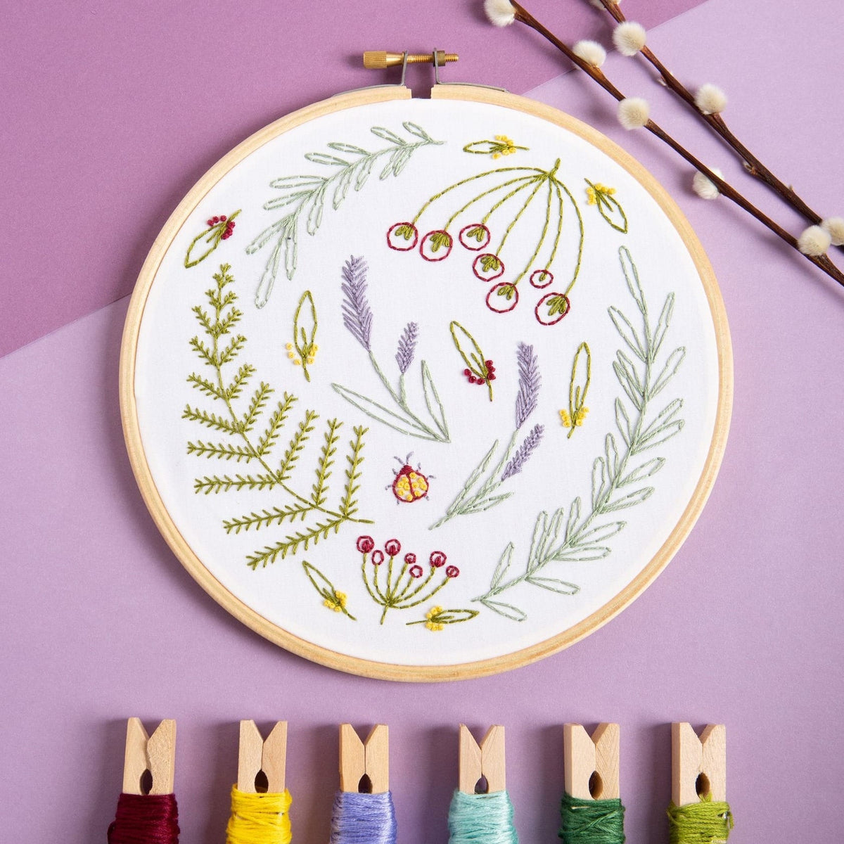 Wildwood Botanical Embroidery Kit for Beginners