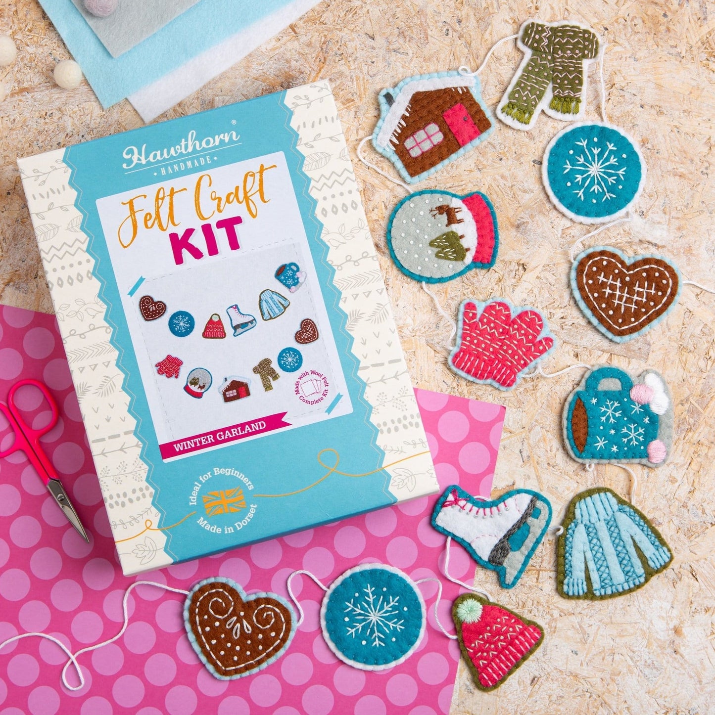 Winter Garland Felt Craft Kit for Beginners