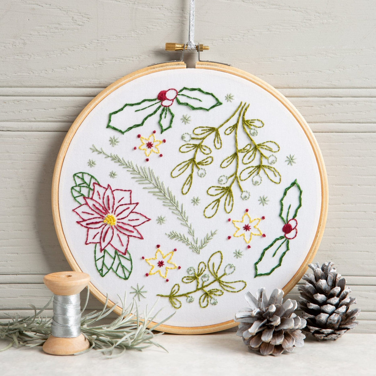 Winter Walk Christmas Embroidery Kit for Beginners