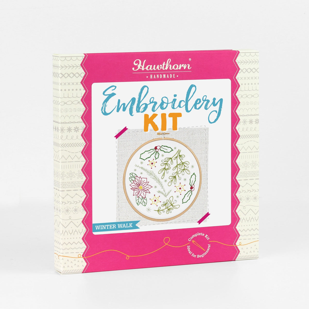 Winter Walk Christmas Embroidery Kit for Beginners