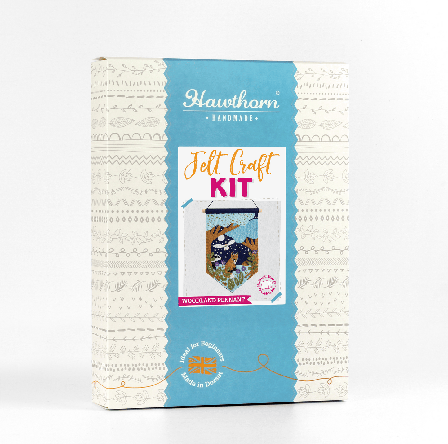 Woodland Pennant Felt Craft Kit for Beginners