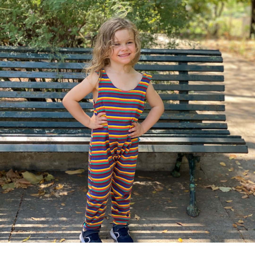 Hazel Stripe Dungarees