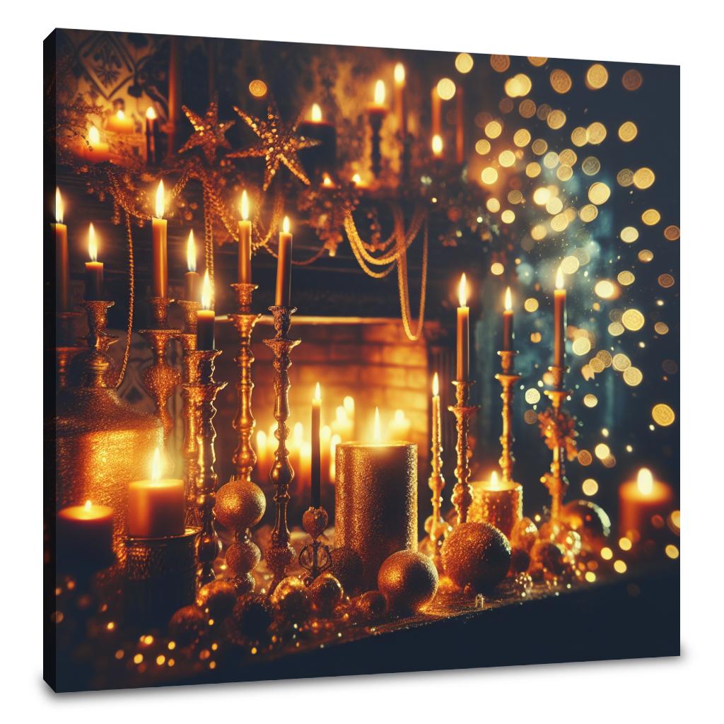 Enigmatic Festive Night Canvas