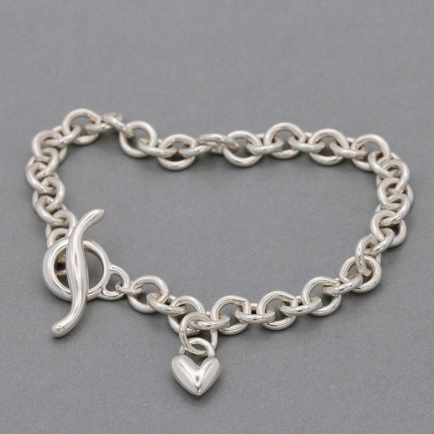 Heart Trace Chain Charm Bracelet