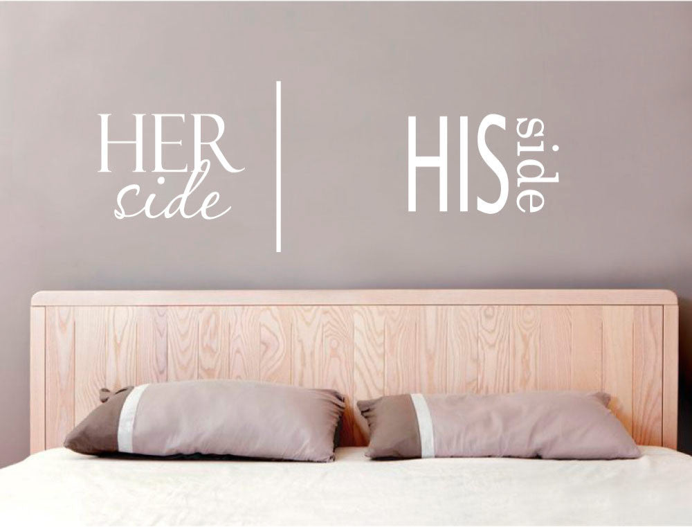 Her Side His Side Wall Sticker