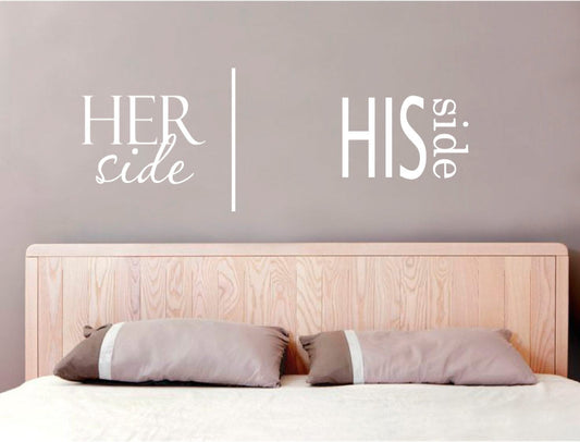 Her Side His Side Wall Sticker