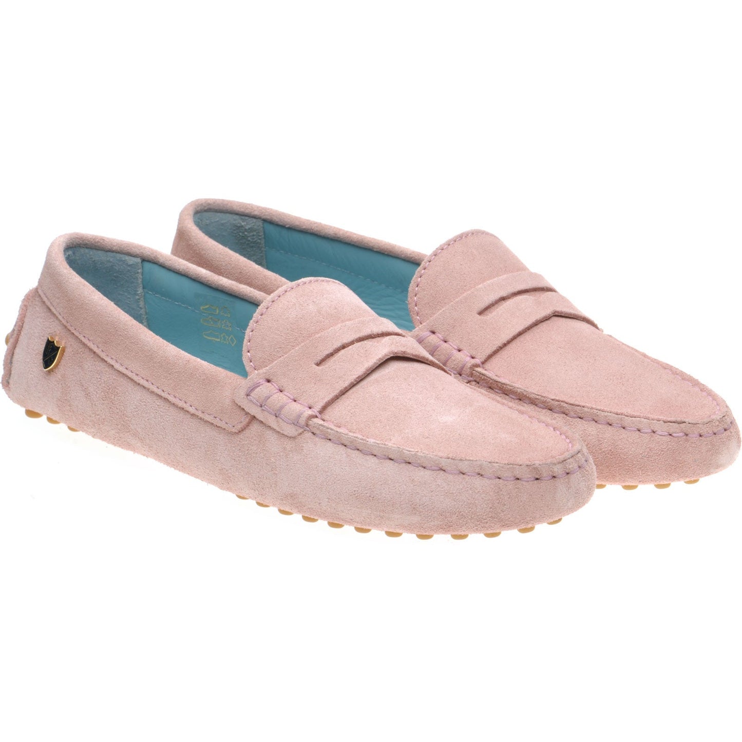 Herring Louisa ladies rubber-soled driving moccasins in ice pink