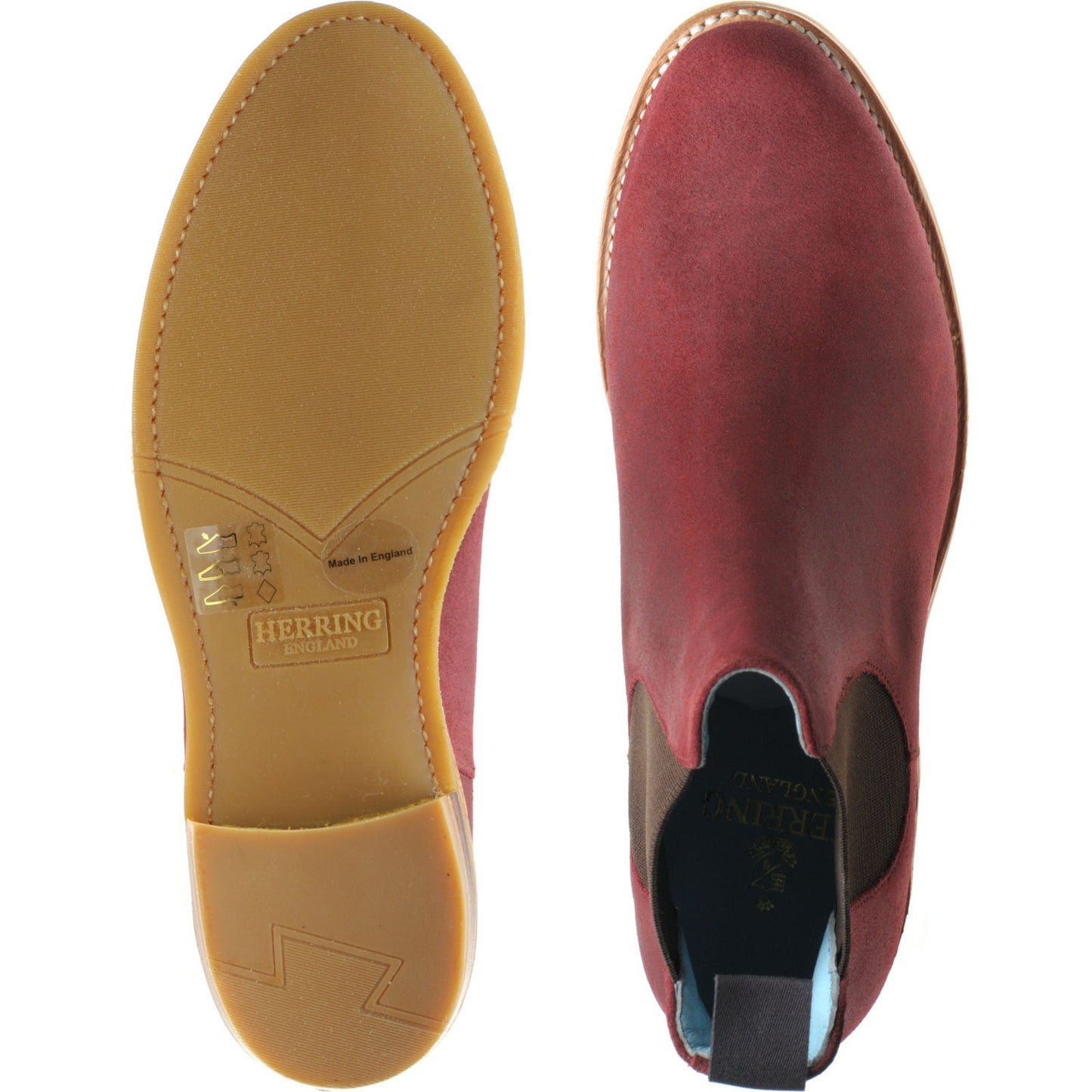 Herring Tamara Ladies ladies rubber-soled Chelsea boots in plum suede