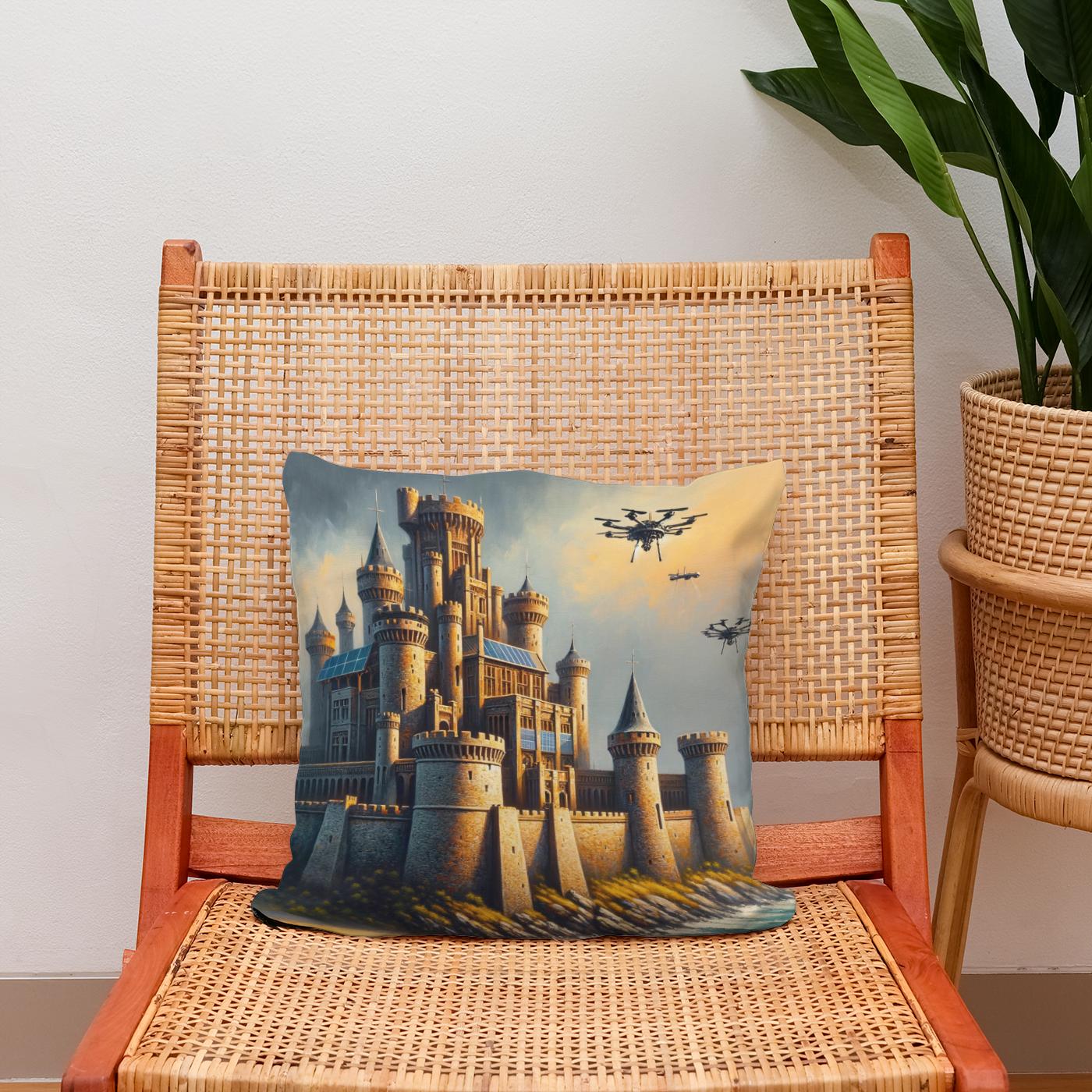 Tomorrow's Castle Sunrise Cotton Cushion