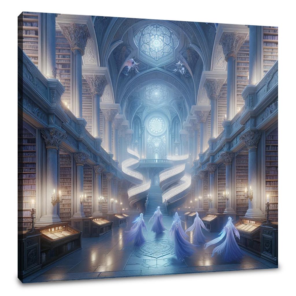 Mystic Elven Library Canvas