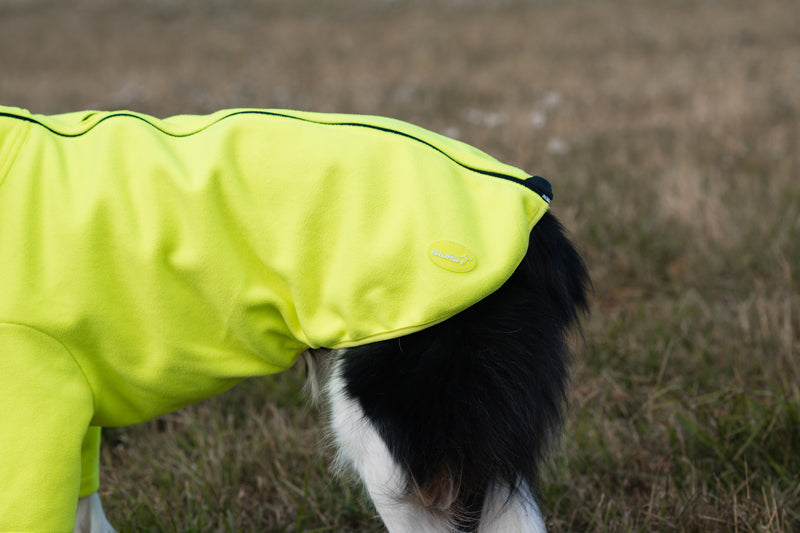WIDE FIT Fleece Dog Jumper - High Viz Yellow