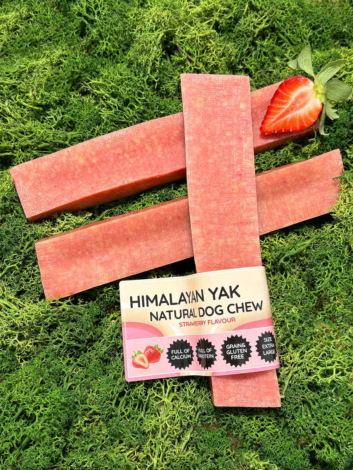 Floppy Ear Strawberry Yak Dog Chew