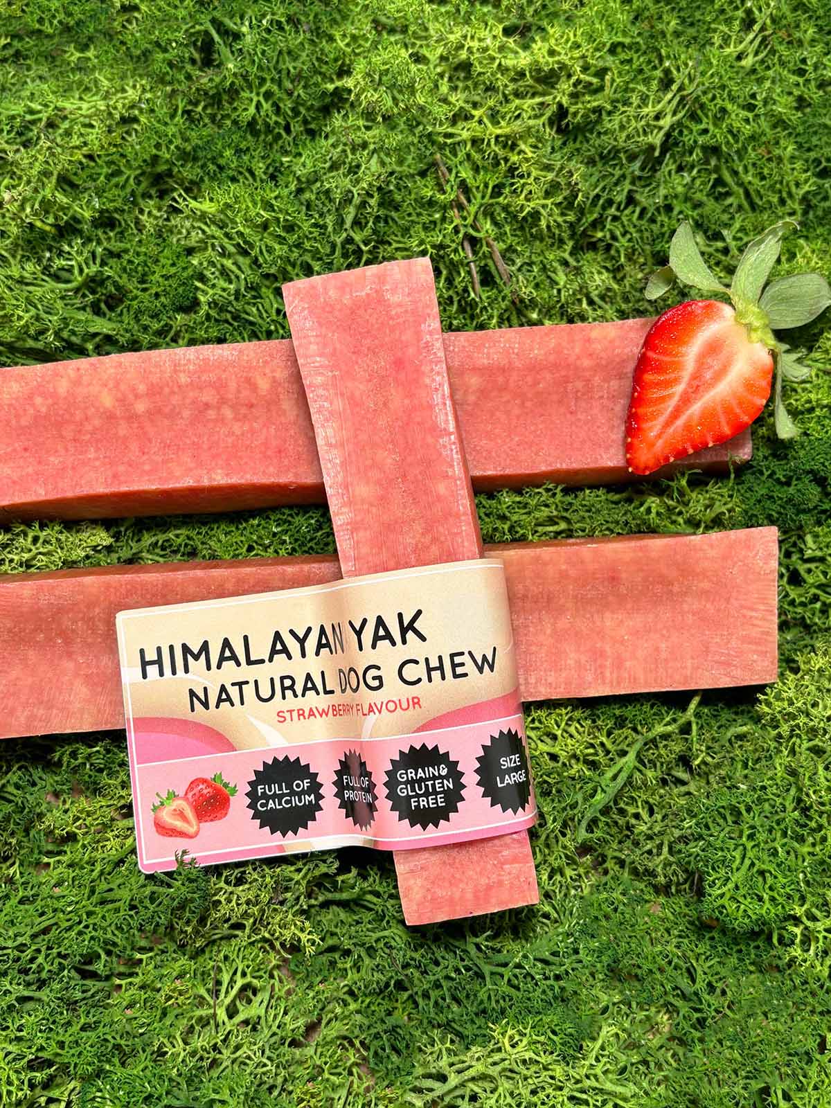 Floppy Ear Strawberry Yak Dog Chew