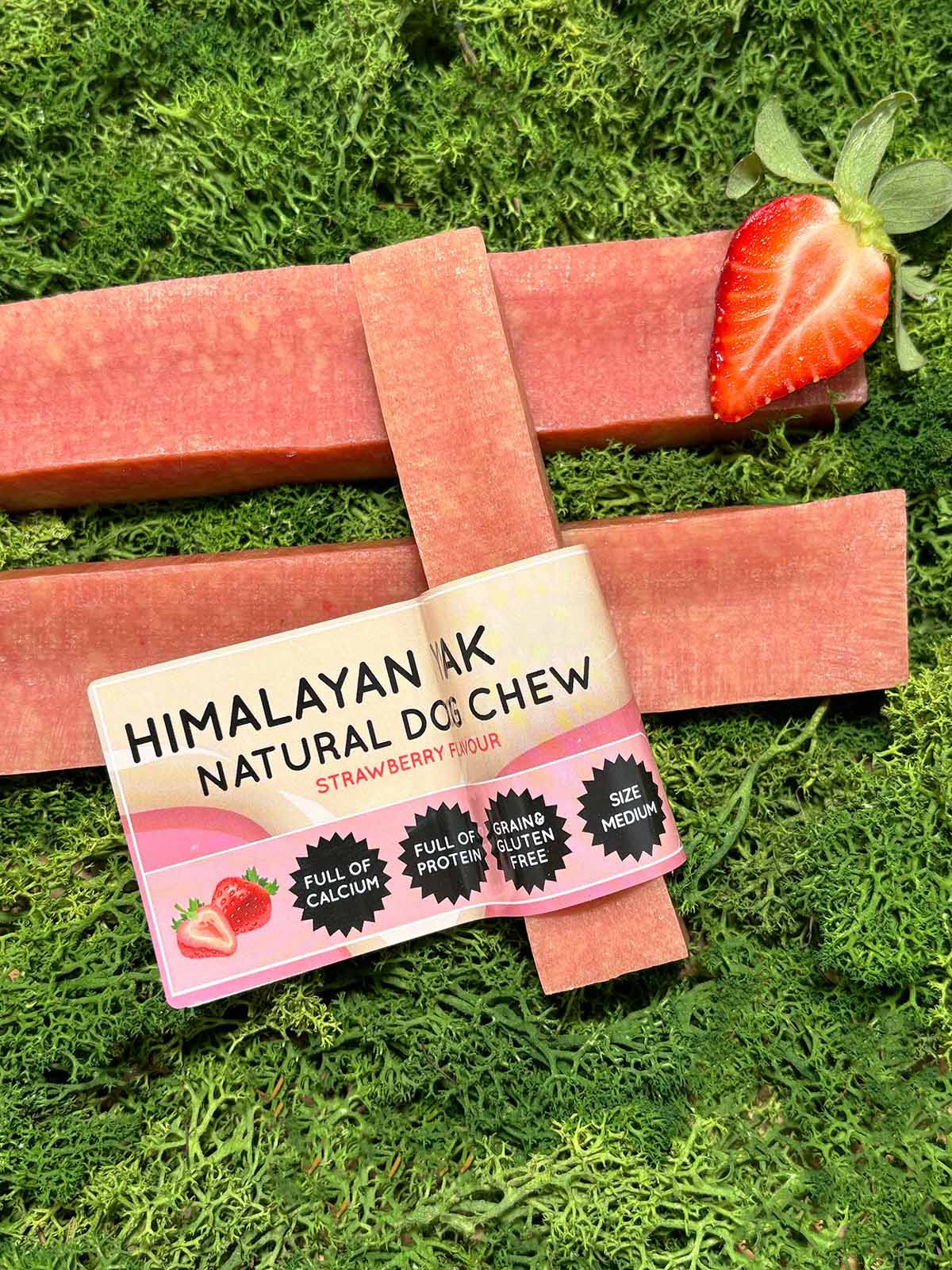 Floppy Ear Strawberry Yak Dog Chew