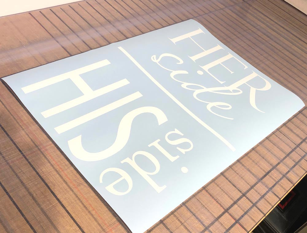 Her Side His Side Wall Sticker