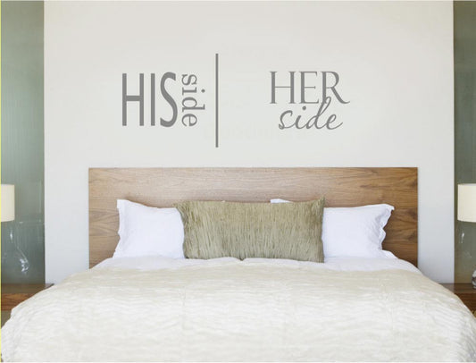 Her Side His Side Wall Sticker