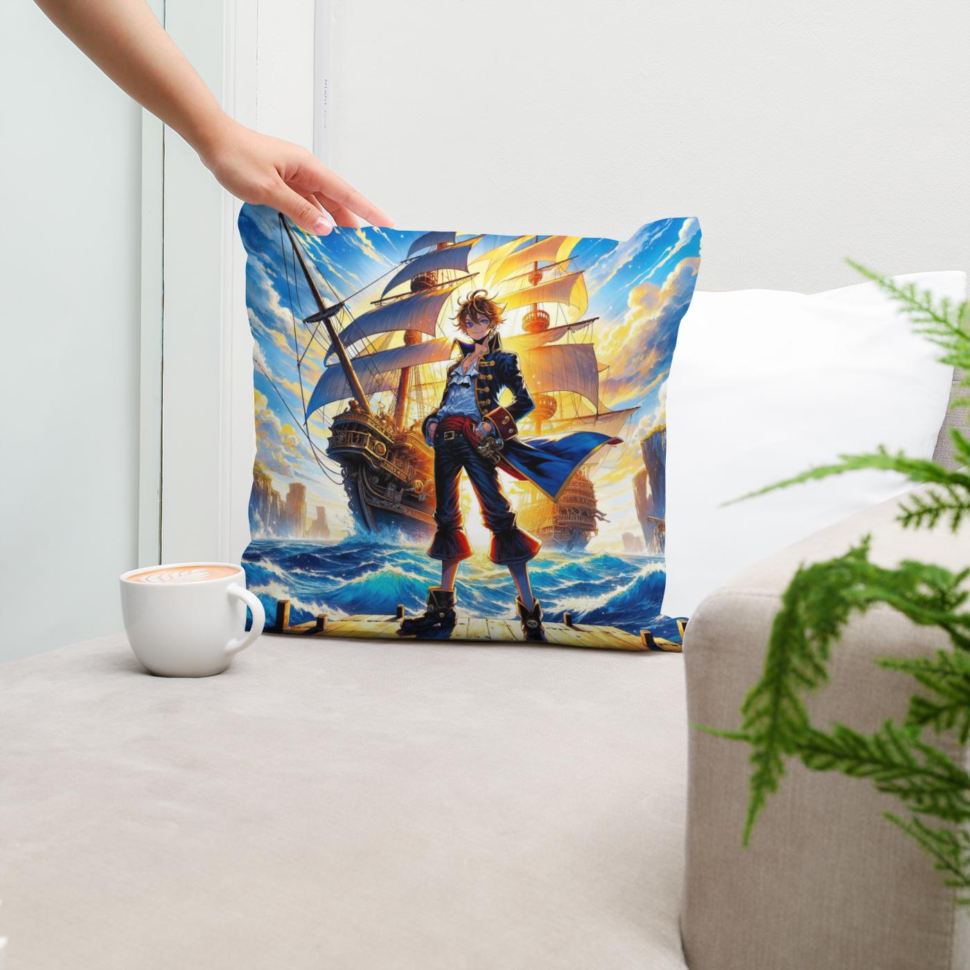 Voyage of the Brave Cotton Cushion