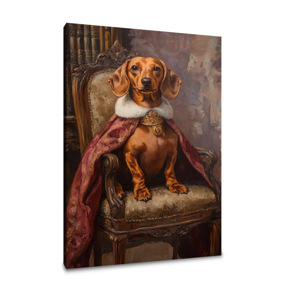 Regal Dachshund Twilight Canvas