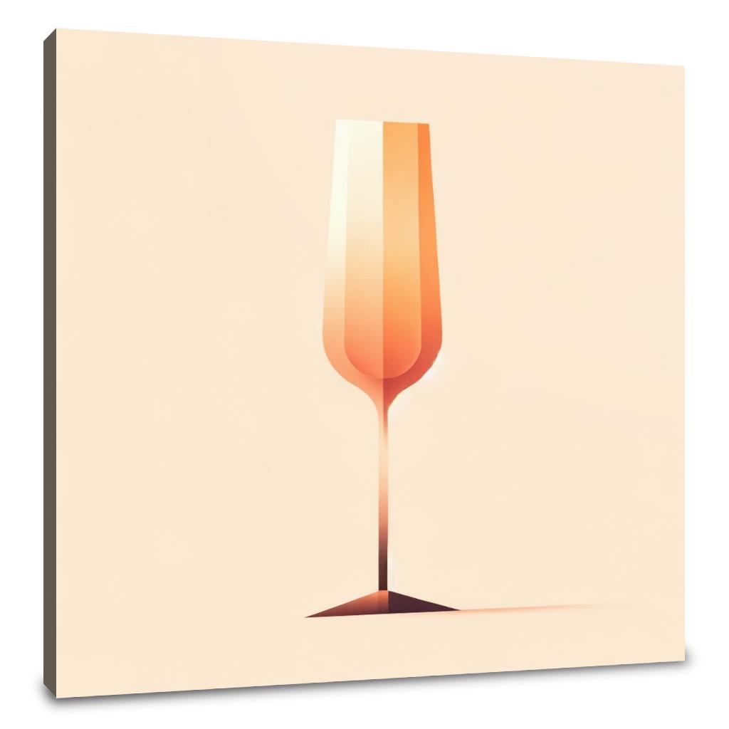 Serene Peach Bellini Canvas