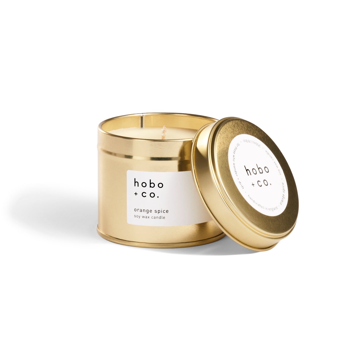 Large Gold Tin Orange Spice Candle