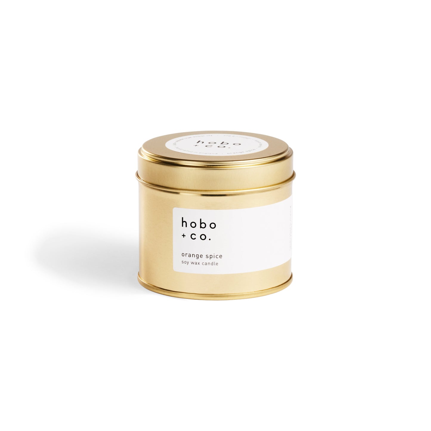 Large Gold Tin Orange Spice Candle