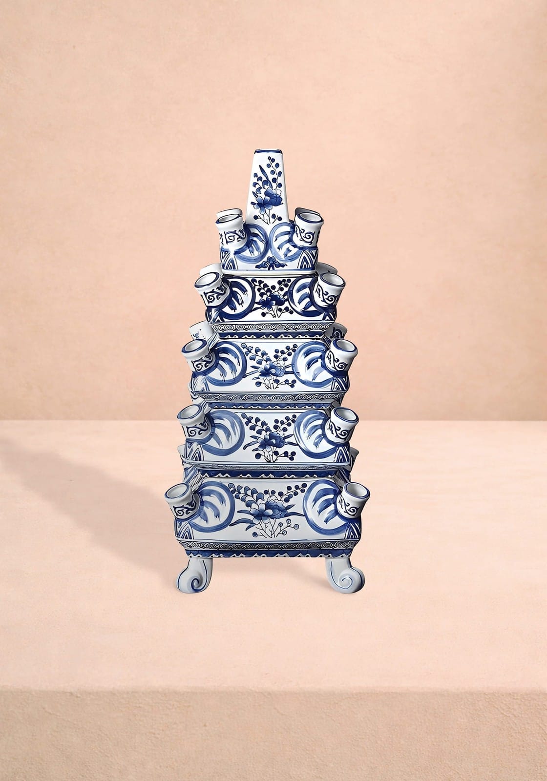 Delft Tulipiere Tall - Hand Painted Ceramic