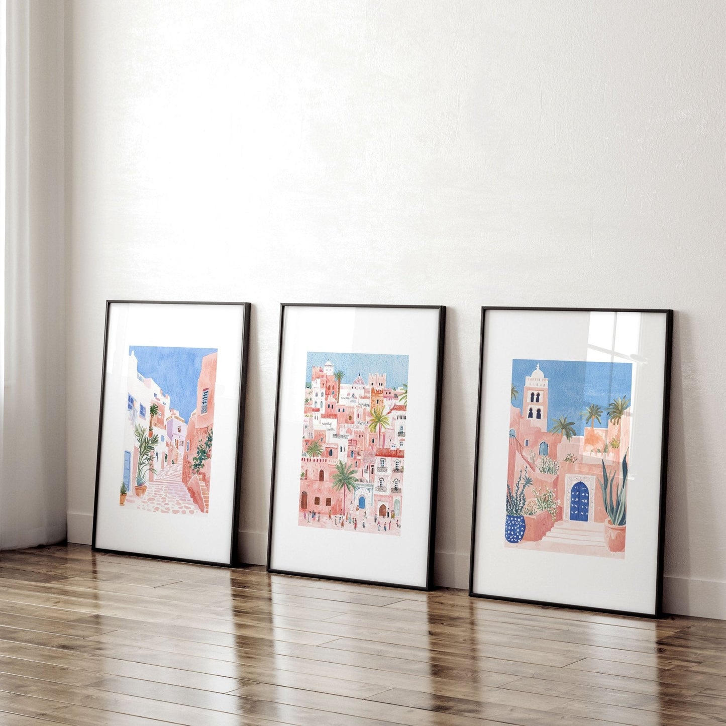 Home Decor Living Room Pictures | Set of 3 Beach Decor Wall art Prints