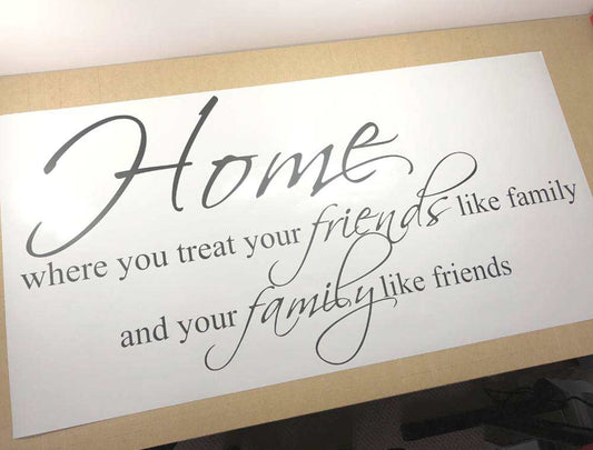 Home Family and Friends Wall Sticker Quote - Inspirational Living Room Wall Art