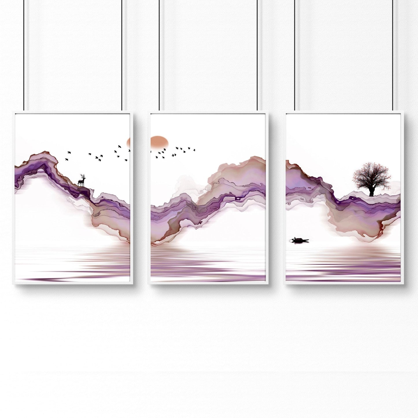Office art | set of 3 Japanese wall art