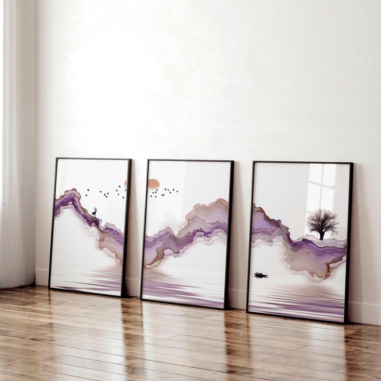 Office art | set of 3 Japanese wall art