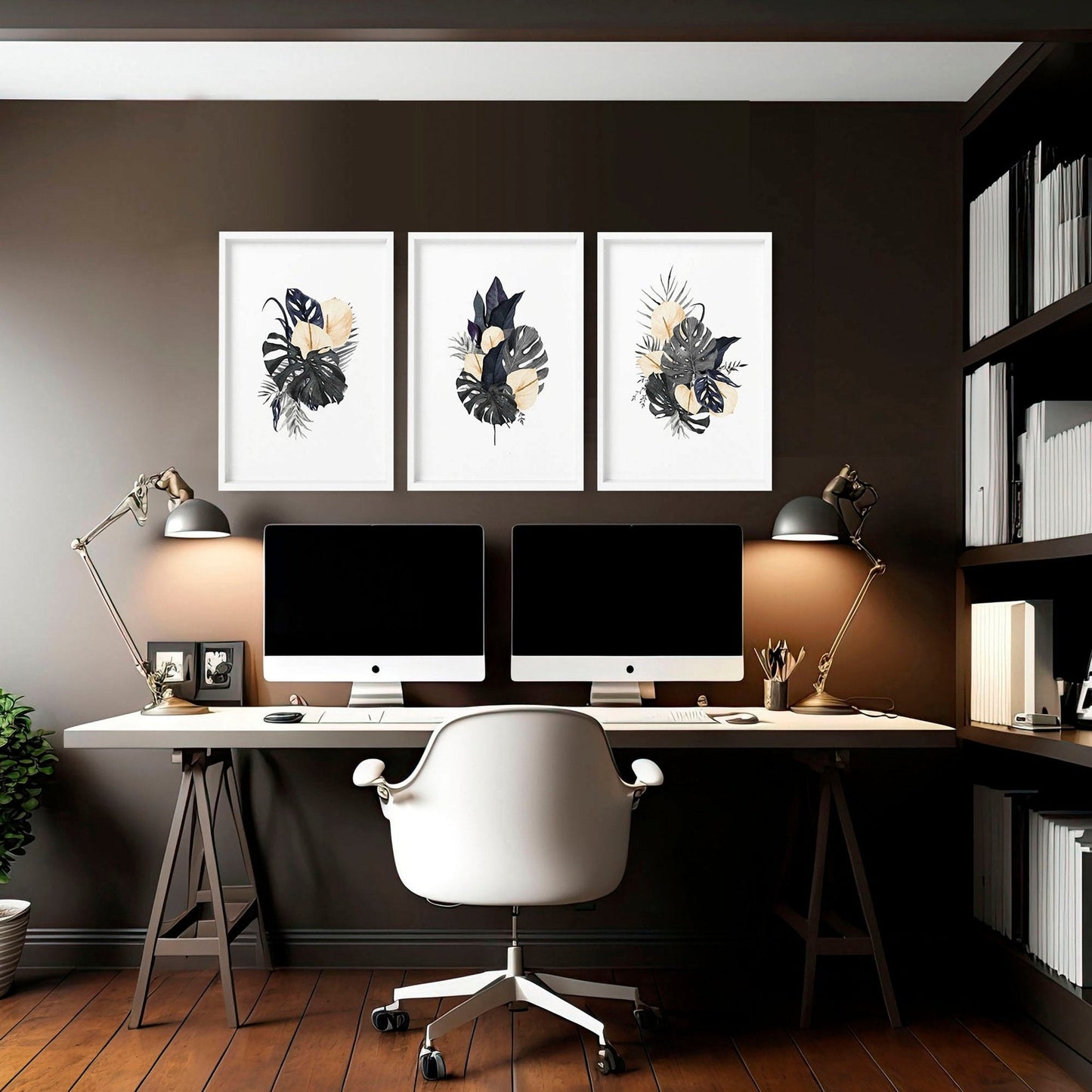Office wall paintings | set of 3 framed wall art