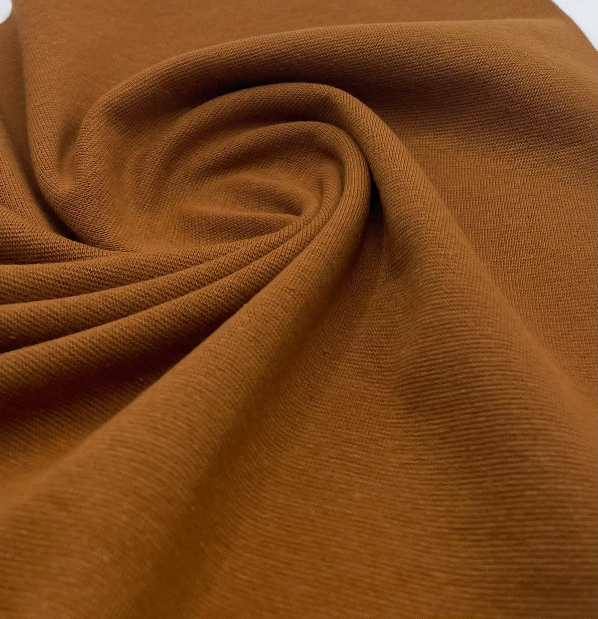 Honey Jersey Cuffing Ribbing Fabric 270 GSM Cotton Knit 70cm Wide