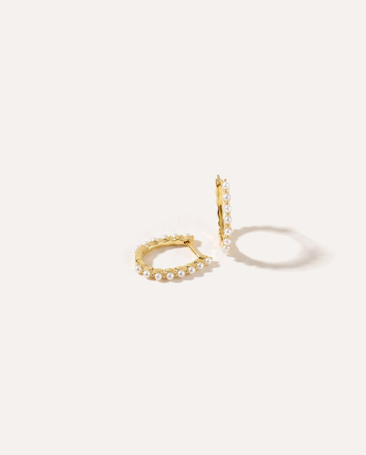 Hoop Pearl Earrings