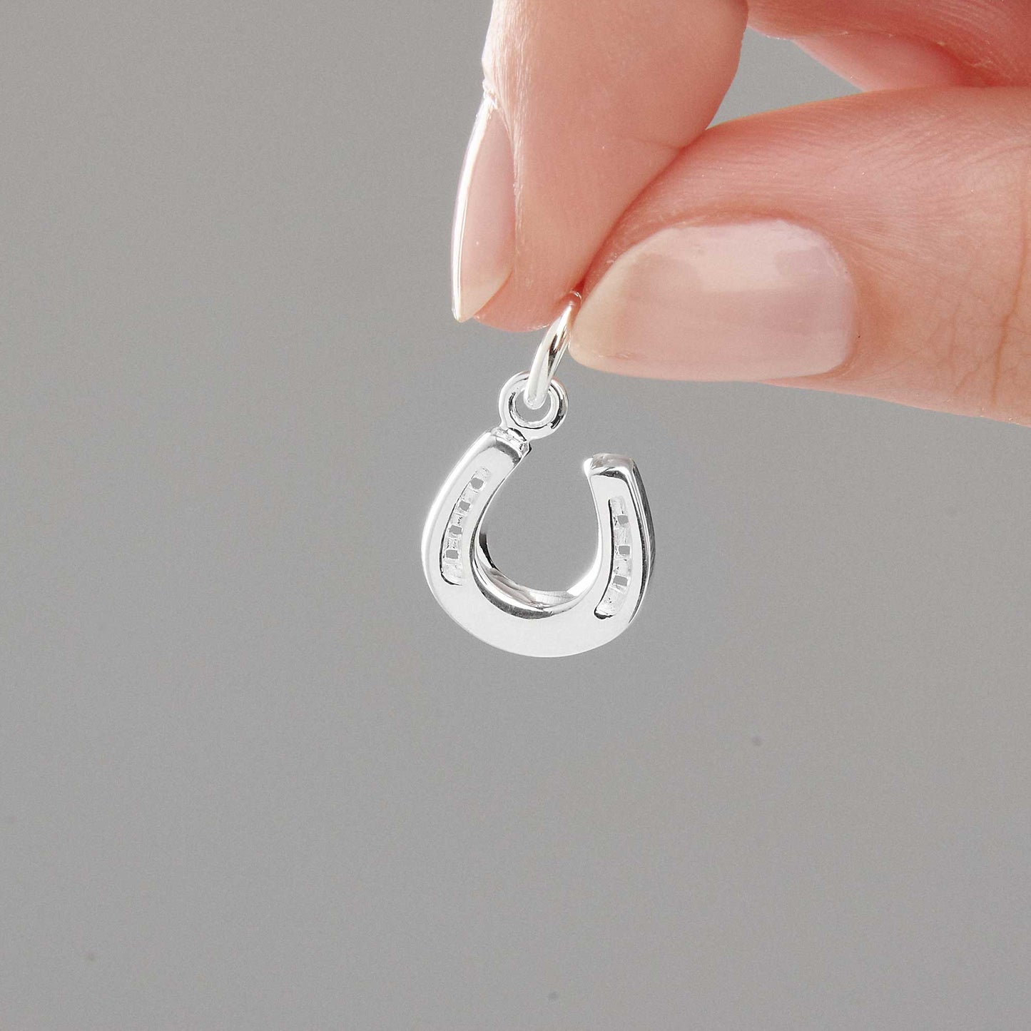 Horse Shoe Lucky Silver Charm