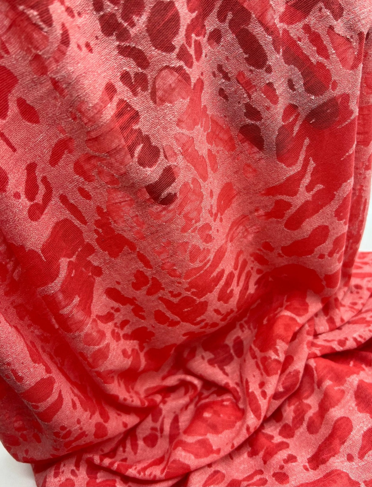 Hot Pink Animal Burnout 2 Way Stretch Fabric