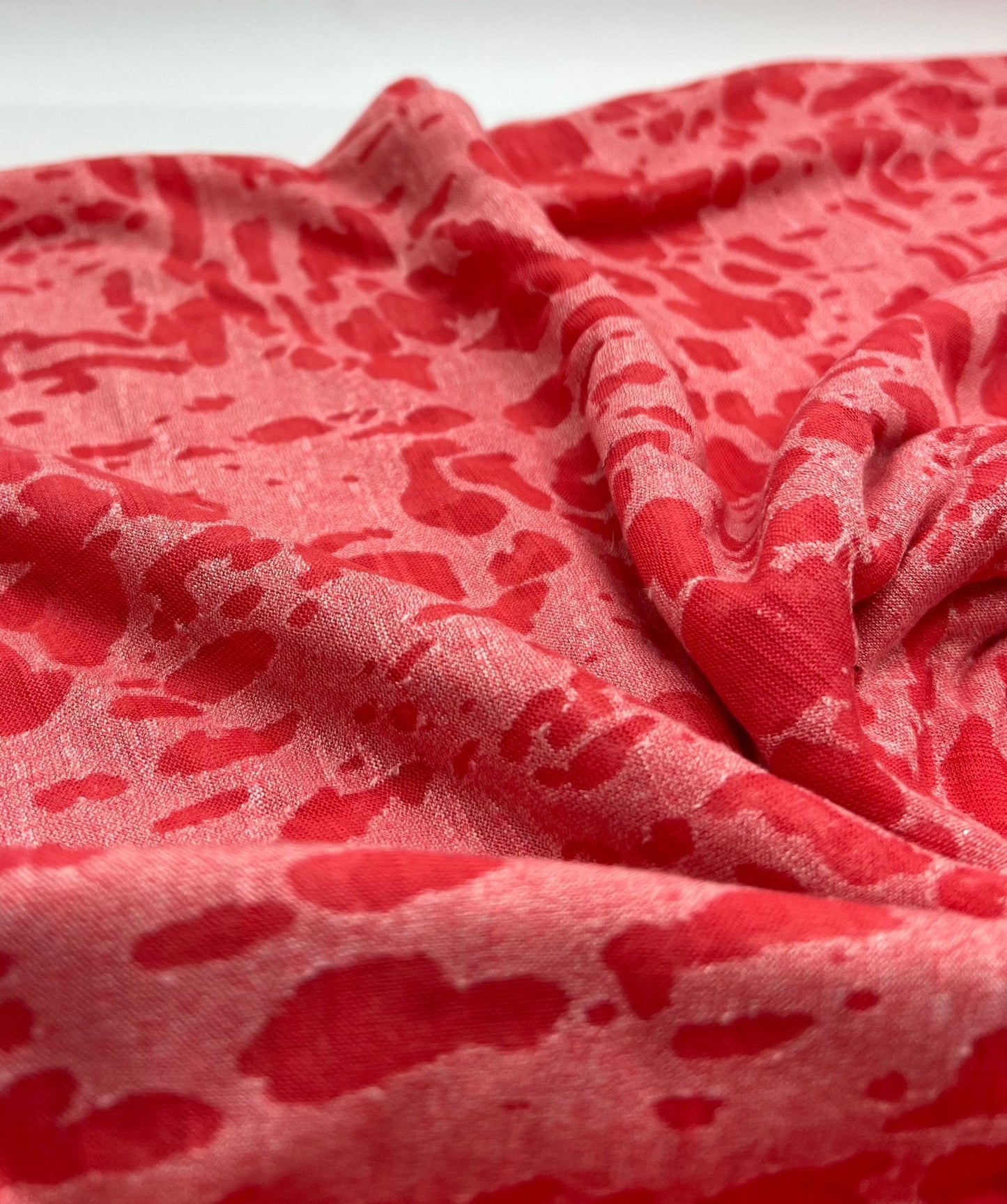 Hot Pink Animal Burnout 2 Way Stretch Fabric