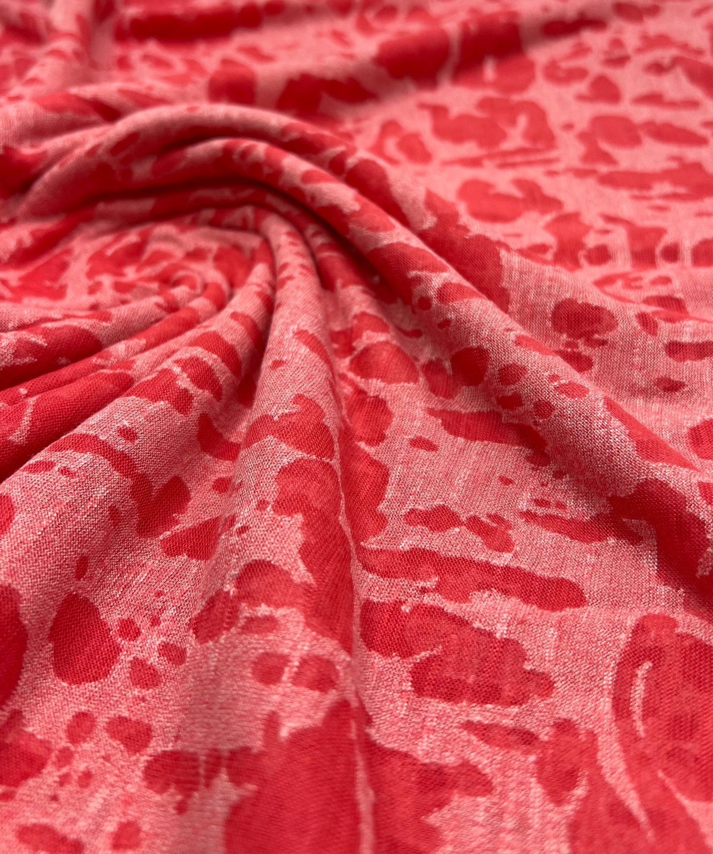 Hot Pink Animal Burnout 2 Way Stretch Fabric