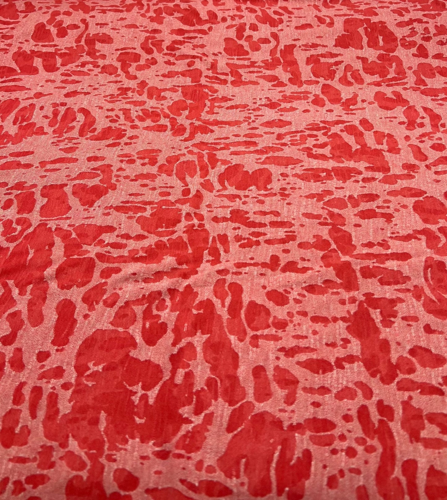 Hot Pink Animal Burnout 2 Way Stretch Fabric