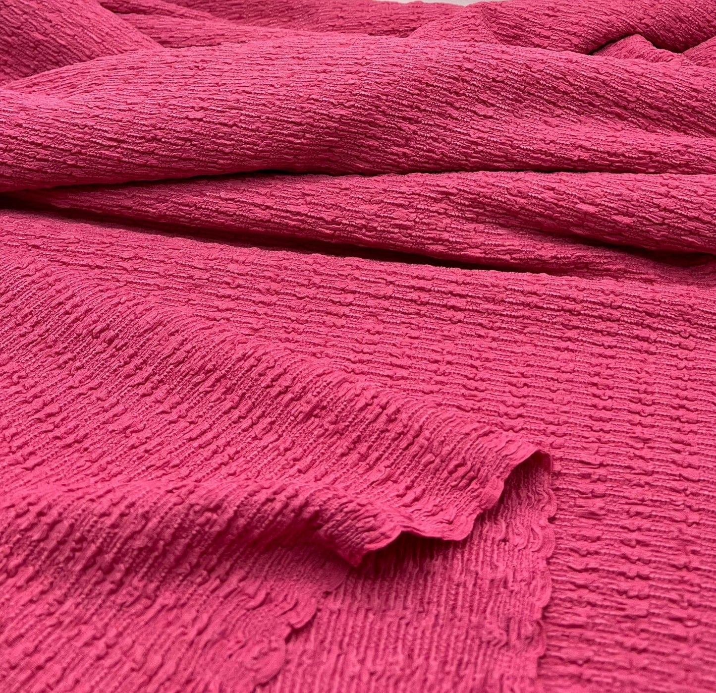 Hot Pink Cerise Popcorn 2 Way Stretch Fabric