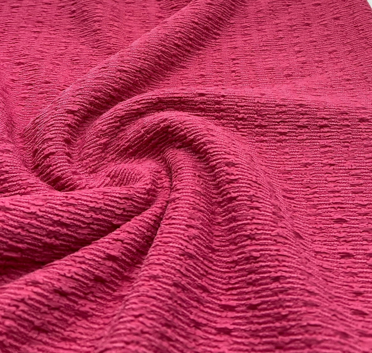 Hot Pink Cerise Popcorn 2 Way Stretch Fabric