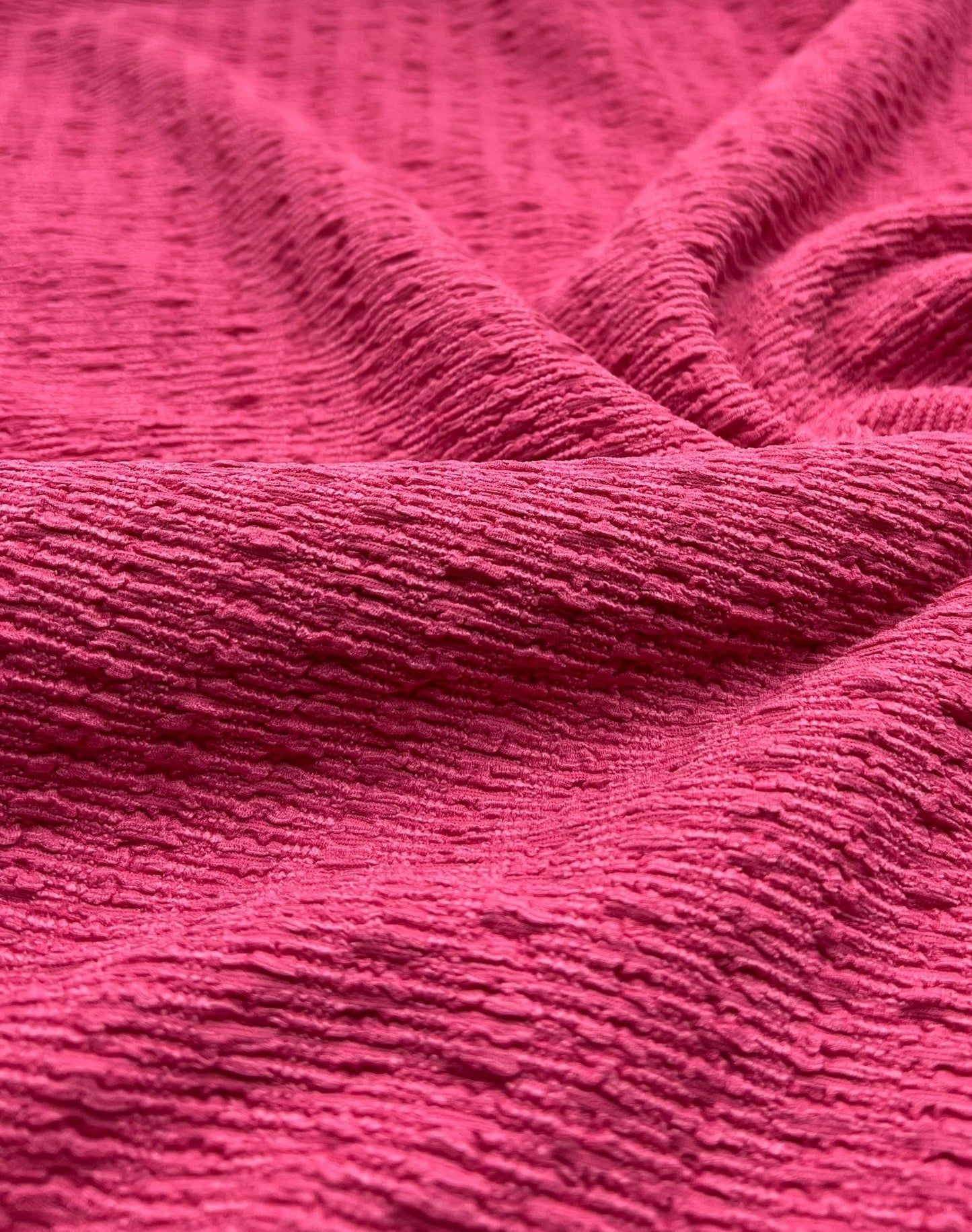 Hot Pink Cerise Popcorn 2 Way Stretch Fabric