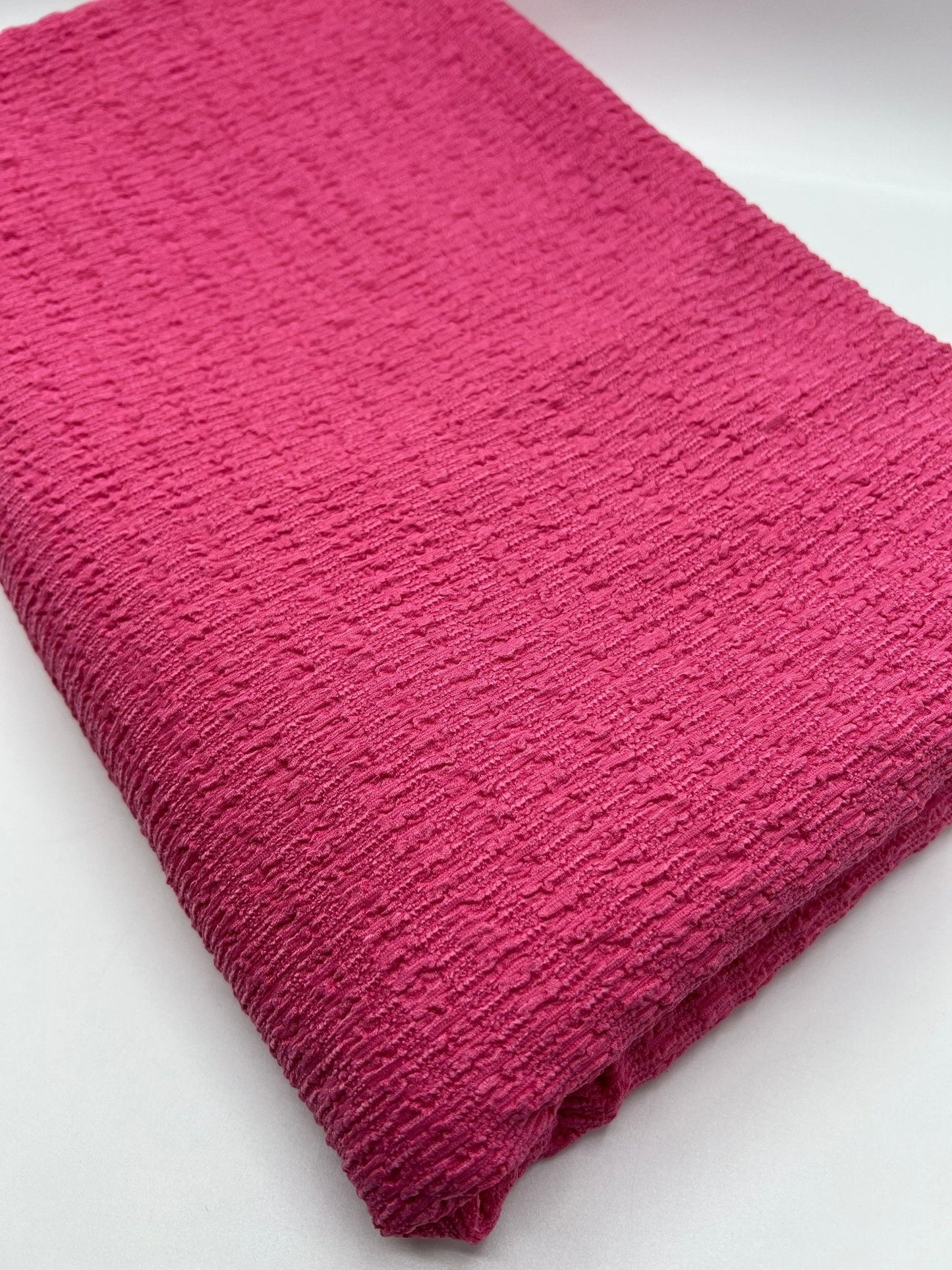 Hot Pink Cerise Popcorn 2 Way Stretch Fabric