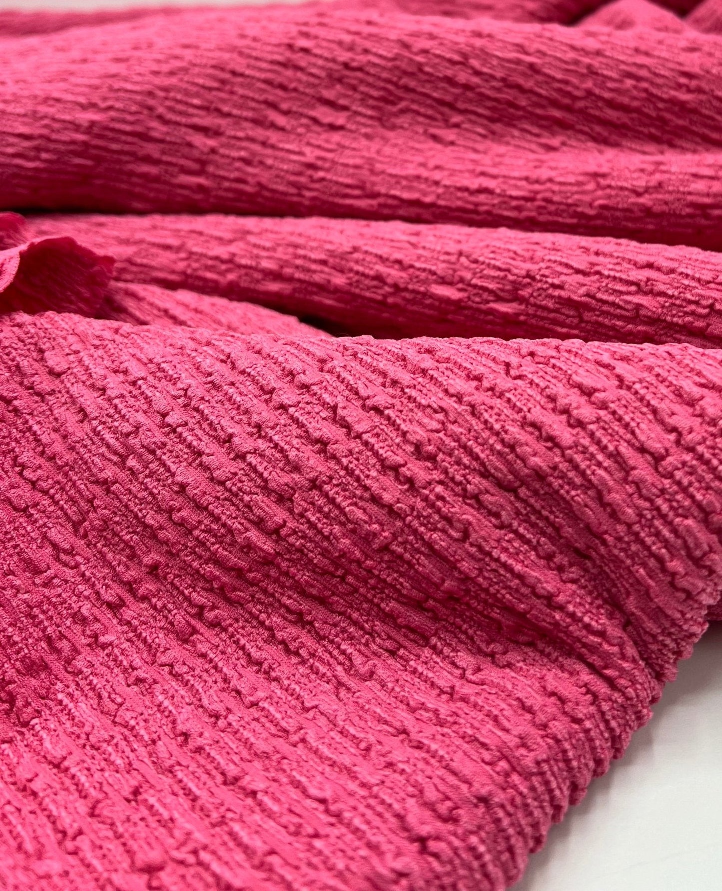 Hot Pink Cerise Popcorn 2 Way Stretch Fabric