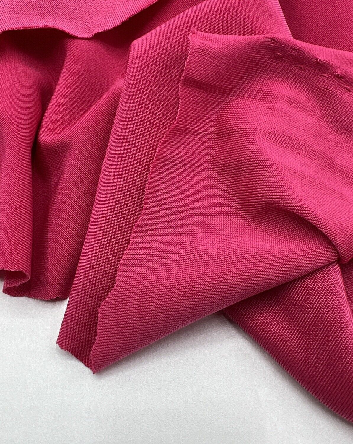 Hot Pink Plain Shiny Soft Touch Slinky 4 Way Stretch Fabric